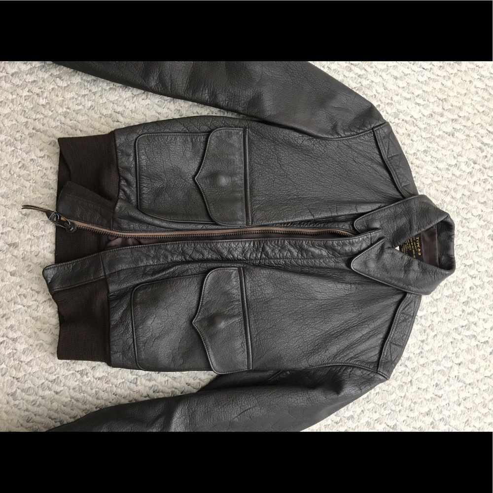 Flight leather jacket